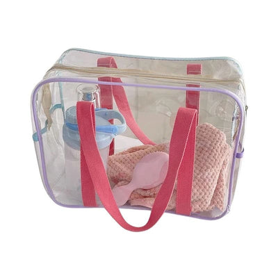 Trousse de toilette transparente grand format