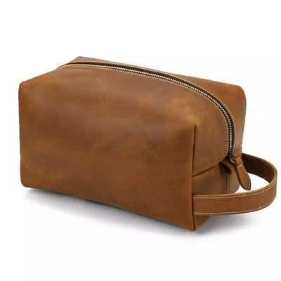 Trousse de toilette homme cuir marron variante 3 - À vos trousses